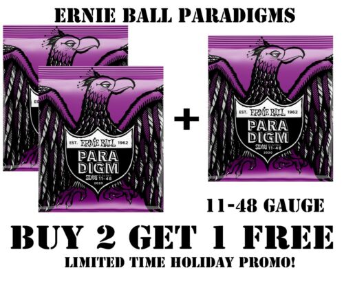 **3 SETS ERNIE BALL PARADIGM 2020 POWER SLINKY ELECTRIC GUITAR STRINGS (11-48)**