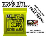 **3 SETS ERNIE BALL 2221 REGULAR SLINKY ELECTRIC GUITAR STRINGS 10-46**