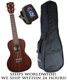 **KALA KA-15C CONCERT SATIN MAHOGANY UKULELE W/KALA TUNER & HEAVY DUTY BAG!!**