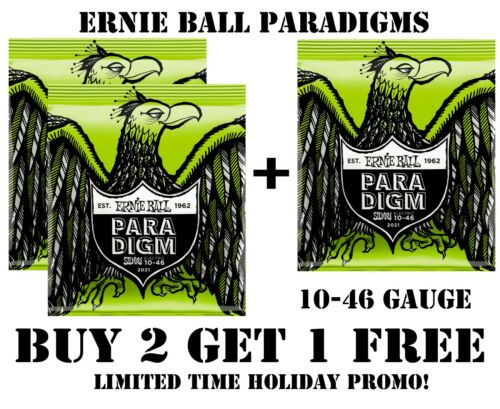 3 SETS ERNIE BALL PARADIGM 2021 REGULAR SLINKY ELECTRIC GUITAR STRINGS (10-46)