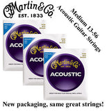 ** 3 SETS - MARTIN M150 ACOUSTIC GUITAR STRINGS MEDIUM 80/20 BRONZE **