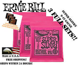 ** 3 SETS! ERNIE BALL SUPER SLINKY ELECTRIC GUITAR STRINGS 2223 **