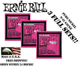 **3 PACK ERNIE BALL 2253 CLASSIC ROCK N ROLL SLINKY ELECTRIC GUITAR STRINGS **