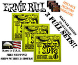 ** 3 SETS! ERNIE BALL REGULAR SLINKY 10-46 ELECTRIC GUITAR STRINGS 2221 **