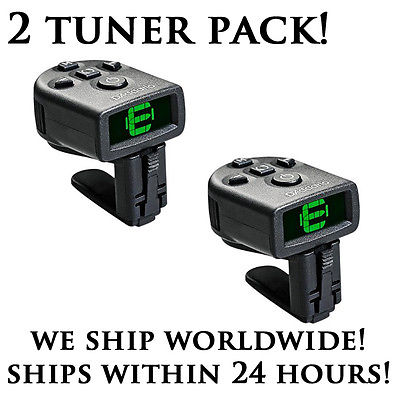 *2-PACK D'ADDARIO CT-12 NS MICRO CHROMATIC HEADSTOCK TUNER -GUITAR,BASS,UKULELE*