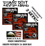 *3-PACK ERNIE BALL COBALT SKINNY TOP HEAVY BOTTOM ELECTRIC GUITAR STRINGS 10-52*
